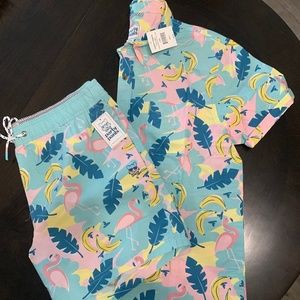 Flamingo / Palm / Banana Short Shirt Set